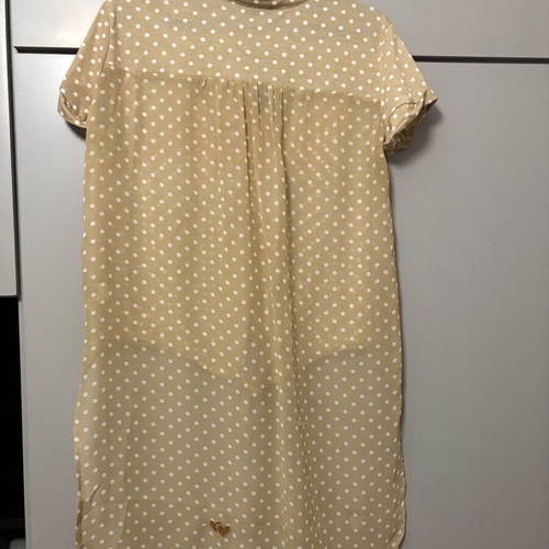 French Laundry women's polka dot shirt with knot, size M