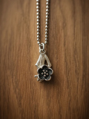 925 Silver Flower Necklace new, handmade gift