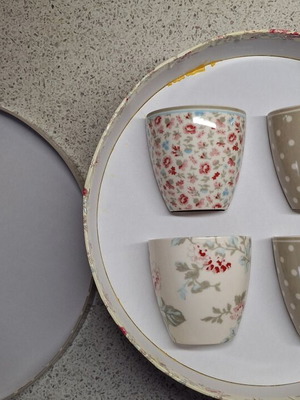 Mini Latte Cups Giftbox 4 Pieces Greengate Copenhagen New