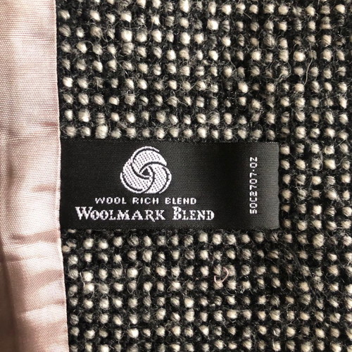 Debenhams wool coat used, size UK12, black