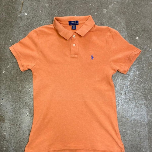 Ralph Lauren Polo shirt, orange, custom fit, size S-L (14-16)