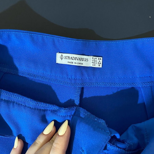 Stradivarius Blue Spring Pants like new, size S