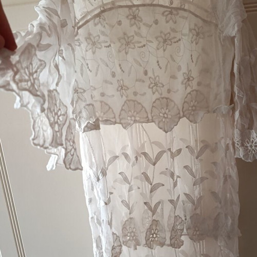 Kaftan embroidered beach dress in ecru like new