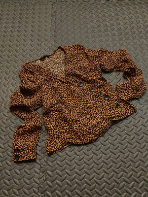 Bershka women's wrap shirt like new, brown and black crop top