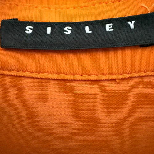 Sisley orange sleeveless shirt like new, size S oversized