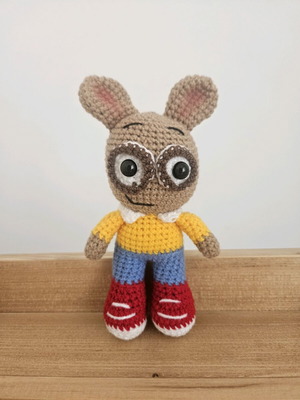 Arthur plush toy like new, handmade amigurumi
