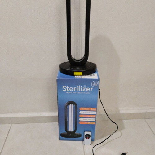 Professional space sterilization lamp with ozone and UV-C ultraviolet light used