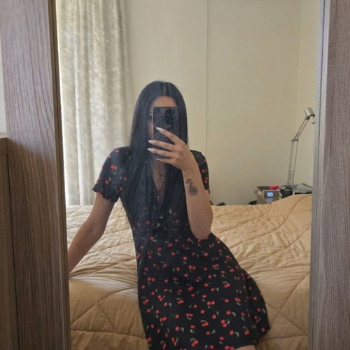 Black Sun dress with cherries like new