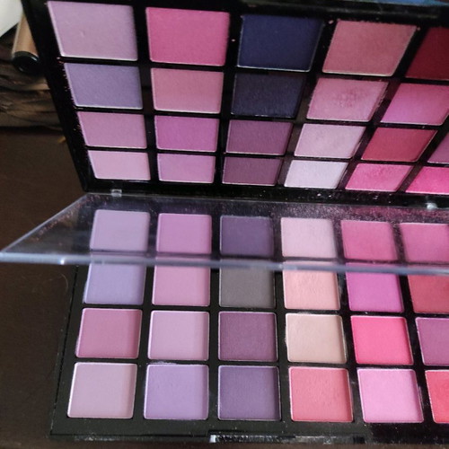 Revolution eyeshadow palette used with matte and metallic shades