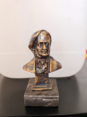 Brass Beethoven Bust with Marble Base like new