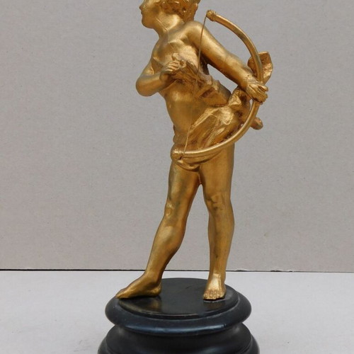 Metal Statue of Wingless Eros, like new, French origin, 130 years old