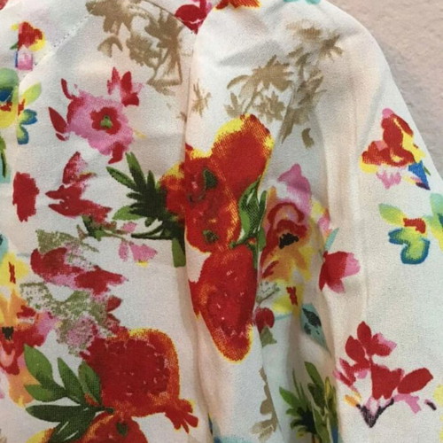 Floral crop top DeFacto like new, blue and red, sizes S/M