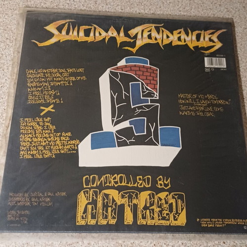 Suicidal Tendencies Controlled By Hatred vinyl album used