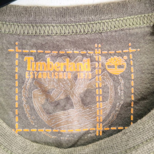 Timberland kids' t-shirt used, size 140 cm, olive color
