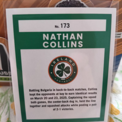 Nathan Collins Silver Donruss FIFA Road to World Cup card new