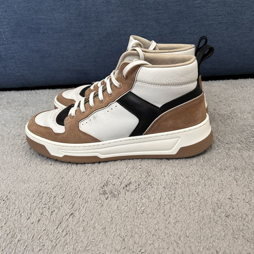 Hugo Boss Baltimore Hito leather sneakers size 40 like new, brown and white