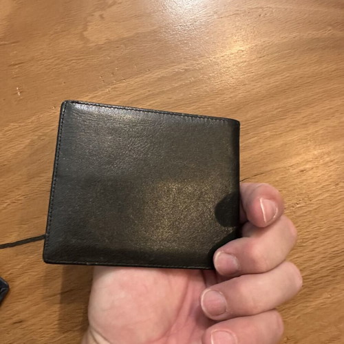 Leather Card and Bill Wallet pocket size 10cmx10cm, like new