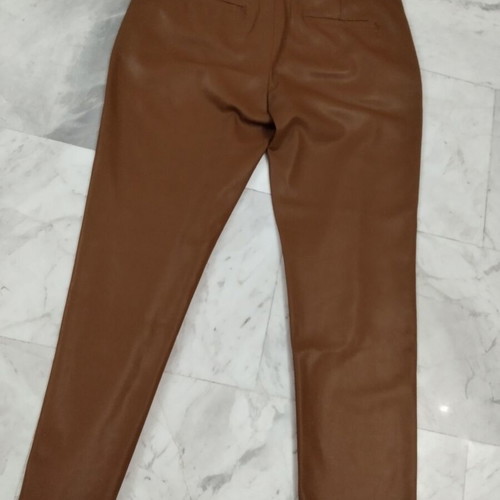 Zara women's faux leather pants size 40 L caramel, very good condition