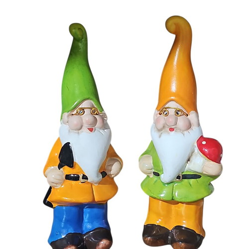 Ceramic gnomes like new, set of 2 pieces 17 cm height