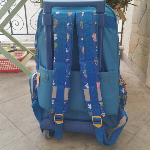 Paw Patrol Wheeled School Bag used with functional zippers