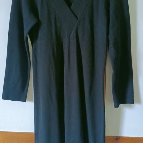 Parthenis midi dress black like new, 70% cotton 30% wool