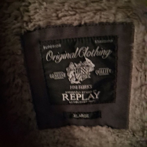 Replay jacket with warm inner fur lining, size XL, like new