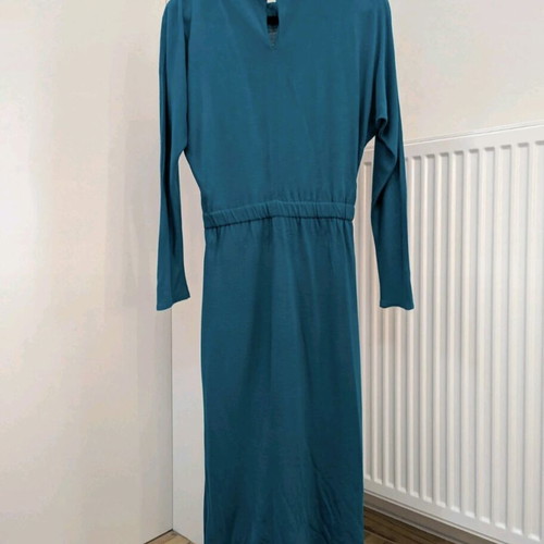 Vintage 80s dress used, green, size M