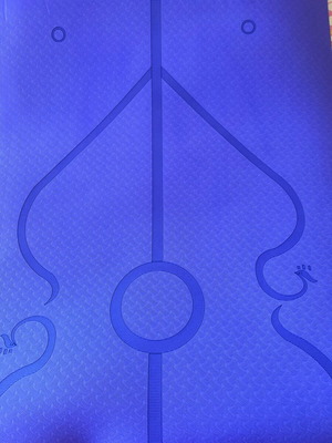 Στρώμα για yoga και pilates με οδηγούς θέσεων σώματος