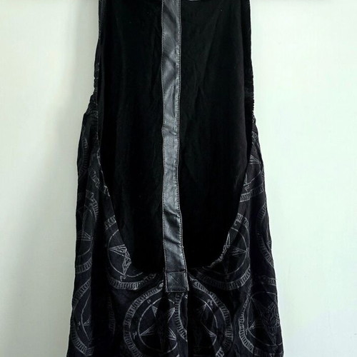 Killstar Baphomet Halter Vest Top, black, size S/M
