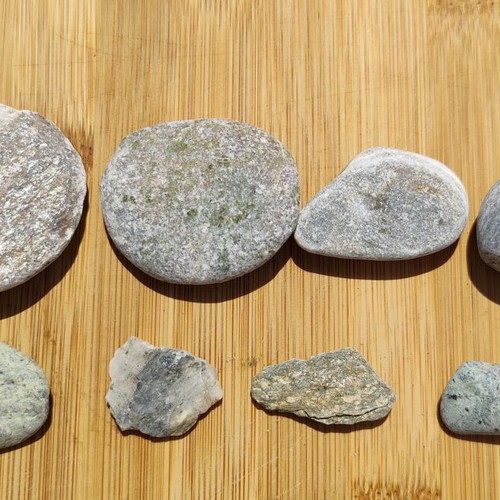 Aegean natural stone collection, schist and quartz, 8 pieces