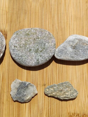 Aegean natural stone collection, schist and quartz, 8 pieces