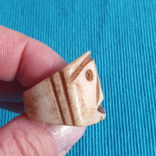 Talisman ring made of bone size 18 like new