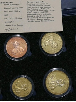 Malta 2003 Euro Pattern Trial Set new, complete with folder and certificate