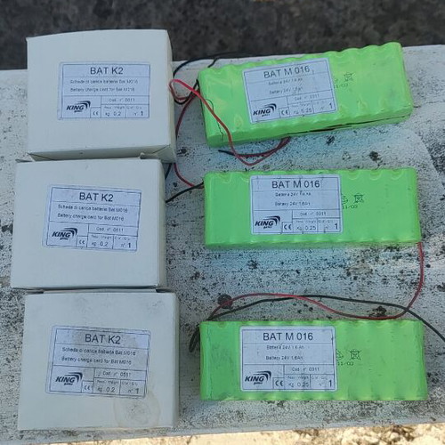 King Gates battery and charger new, set of three