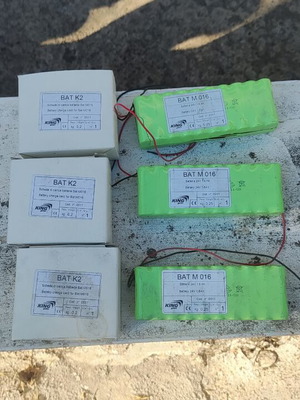 King Gates battery and charger new, set of three