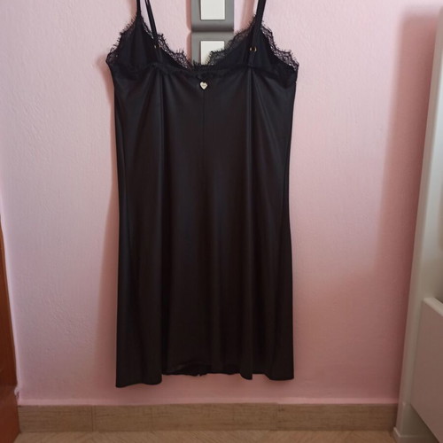 Lynne women's dress black medium like new, mini lingerie style