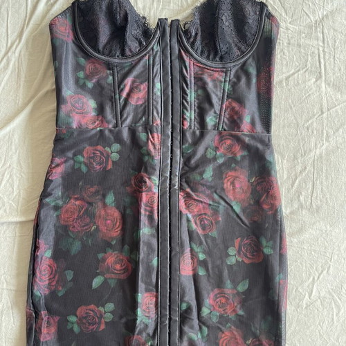 Dollskill Edgy Dress with Roses, Size Small