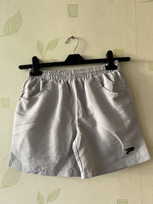 Boys' shorts new with elastic waistband, drawstrings and pockets, light blue