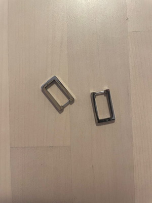 Square earrings new, gray