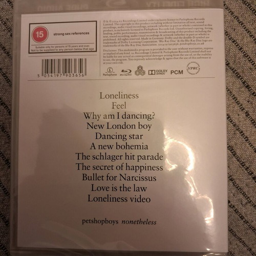 Pet Shop Boys Nonetheless Blu-Ray Audio Dolby Atmos new