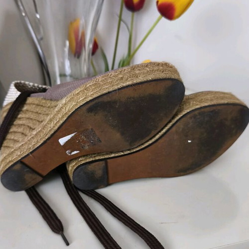 Castaner platforms used beige with brown laces size 37