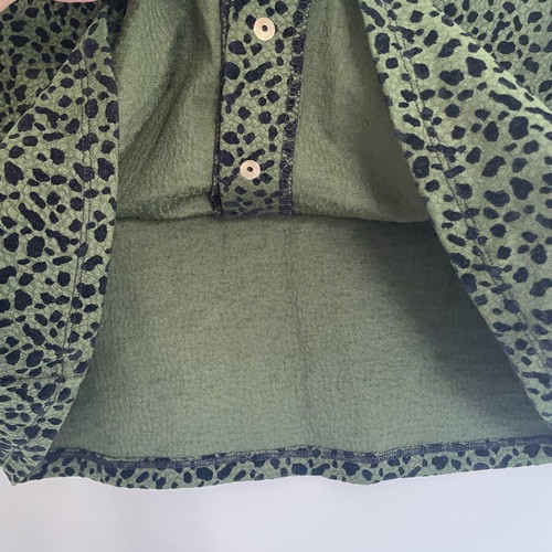 Mini skirt Zara like new, green-black animal print, size L