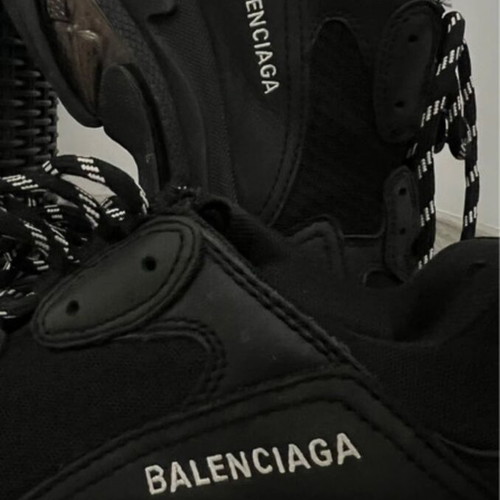 Balenciaga Triple S used black sneakers size 44