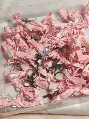 Μαρτυρικά βάπτισης Tinkerbell σετ 30 τεμαχίων με σεντέφι σταυρό