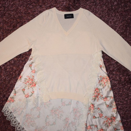Simone Rocha top asymmetrical, like new, silk/wool, size M
