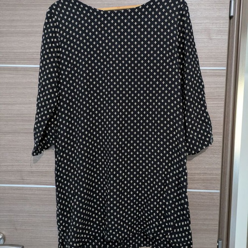 Dark blue short dress like new with back zipper