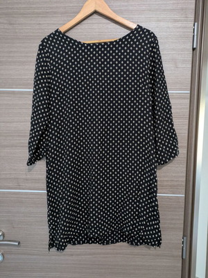 Dark blue short dress like new with back zipper