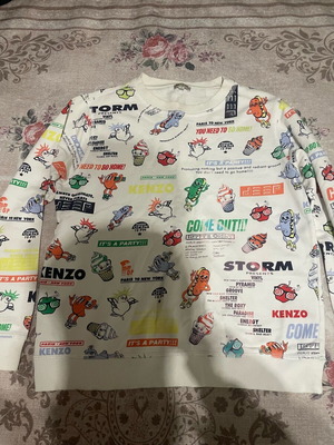 Kenzo youth long sleeve jersey σαν καινούργιο, λευκό, μέγεθος XS