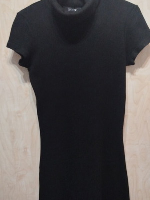 On Line black fleece mini dress medium like new