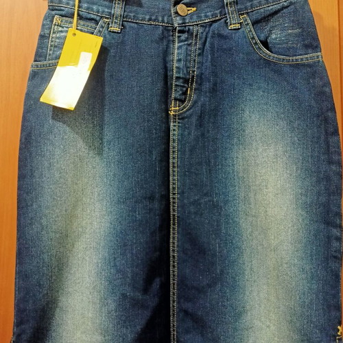 Lee Cooper Women's Side Slit Maxi Denim Skirt new, size S, blue